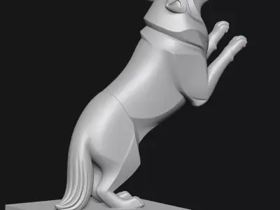 wolf staute 3D print model