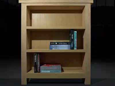 SmallBook Shelve Low-poly 3D model