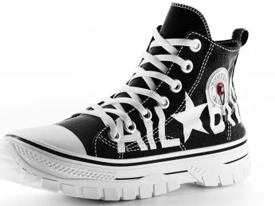 Casual High-Top Black 3D model