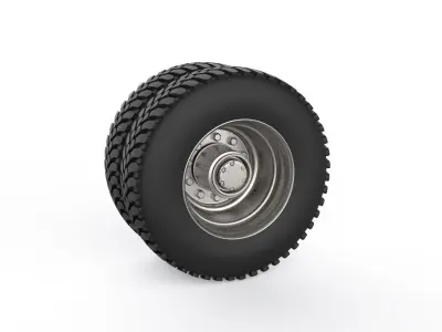 Truck wheels 3D model