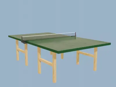 Tennis table Low-poly 3D model