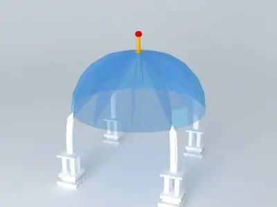 glass dome gazebo 3D model