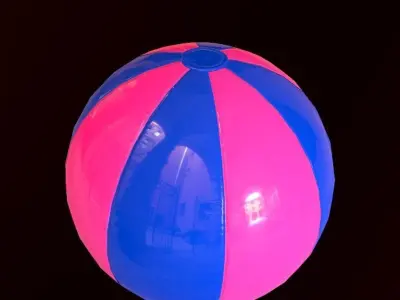 Beach ball low poly Low-poly 3D model