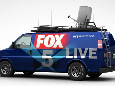 GMC Savana News Van 3D model