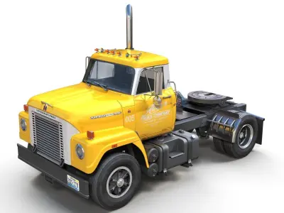 International Fleetstar daycab semitruck Low-poly 3D model