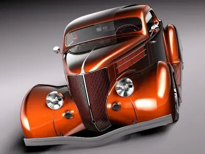 Custom StreetRod HotRod 1936 3D model