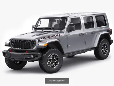Jeep Wrangler 2024 2-door and 4-door 3D Model Pack