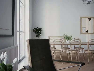 CA - Scandinavian interior scene V-Ray 6 3D model