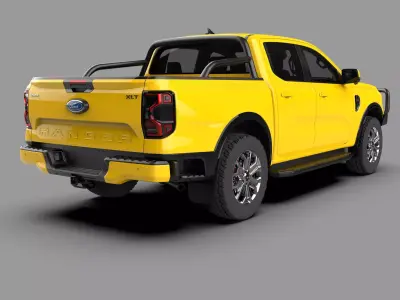 Ford Ranger XLT Mid-Size Pickup Truck 3D model