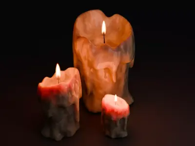 Game-Ready Candle Low-poly 3D model