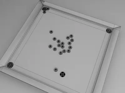 Carrom Board Game 3D model