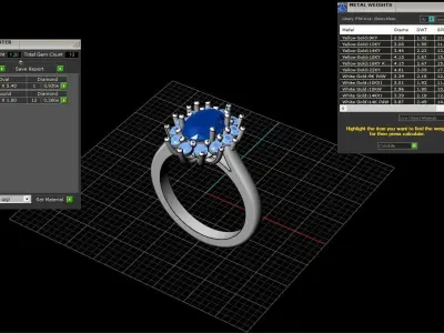 Engagement ring model 477 3D print model