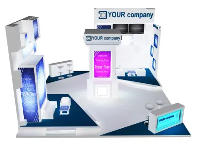  Booth Exhibition Stand a35 3D model