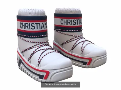 Dior Alps Snow Ankle Boots 3D Model Pack