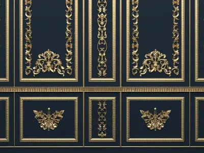 Plaster decorative frame 3D model 02 3D model