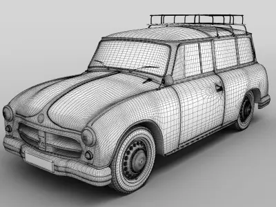 P70 Kombi 1955 3D model