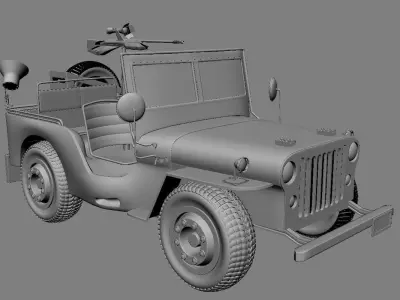 millitary jeep 3D model