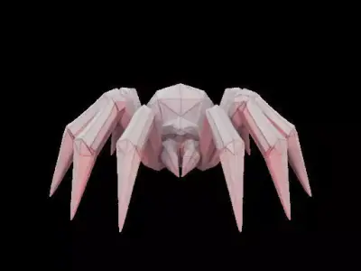 Low Poly Geometric Spider 3D print model