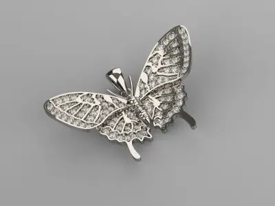 Butterfly New Idea Pendant 3D print model