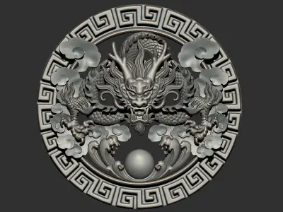 dragon pendant 3D print model shop