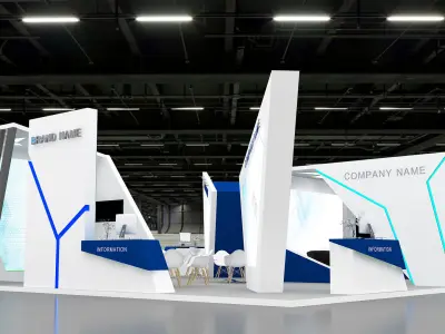 3D Booth Model 3D model purchase