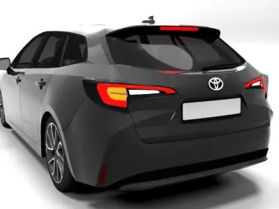 TOYOTA COROLLA TOURING Low-poly 3D model