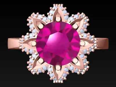 Diamond Ring - Womens Rings - GN240 3D print model