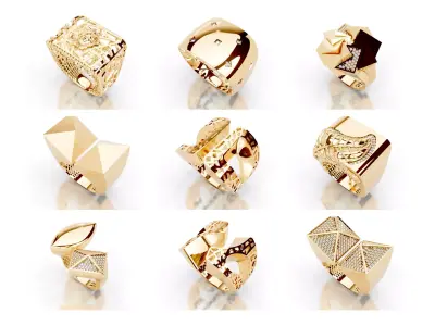 Turkey Style Gold Ring 3DM STL Files 3D print model 3D print model