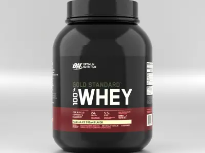 Whey Protein Jar - Sports Food Supplement 3D model
