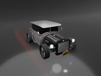 Car automobile Low-poly 3D model