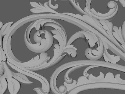 dekor ornate gold ornament 3D model
