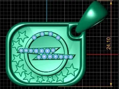 HIP HOP STAR SHAPE PENDANT 3D PRINTABLE MODEL  3D print model