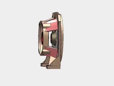 Electric water pump bearing frame 3D print model