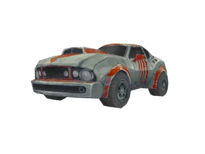 Car Set  - Low Poly Hand Painted Low-poly 3D model