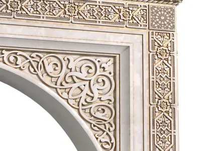 Arch in oriental styl Moroccan Arabic entryway opening 3D model