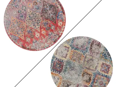 Round Rug Set 51 3D model