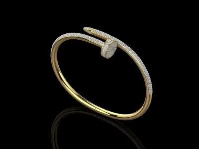 Juste un clou Bracelet 21 Size Full Diamonds N210 3D print model