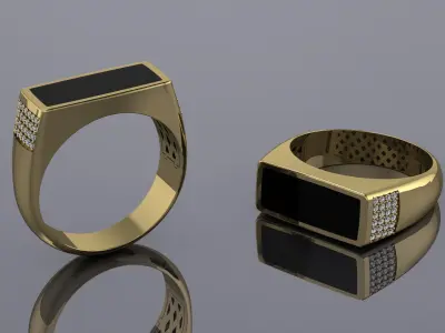 Jewelry Mens Ring Gold 3D print model get