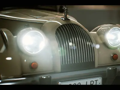 Classic Car 02 Driveable Functional Low-poly 3D model