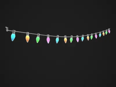 Christmas Lights  Low-poly 3D model