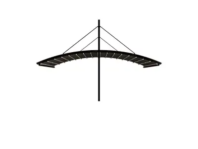 Motorized Pergola 6a worn steel 3D model