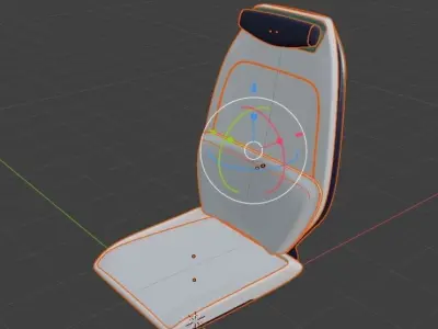 Car seat concept model - Concept Fiona 3D model