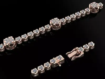 Tennis Bracelet 3D print model purchase