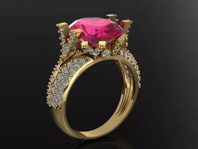 women ring Free 3D print model