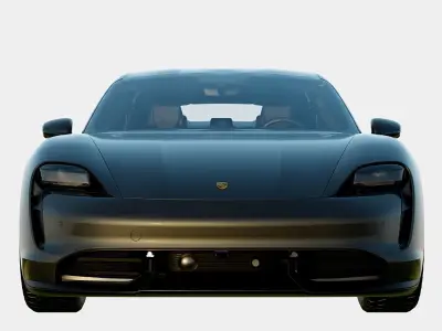 Porsche Taycan Turbo S 2020 Low-poly 3D model