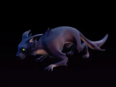 Stylized Cat - Rigged Cartoon Character for Blender Low-poly 3D model