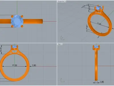 ring code 108 3D print model