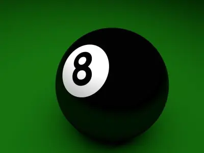 Pool ball 8 3D model