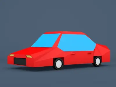 Lowpoly Toys car Low-poly 3D model