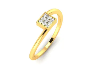 Solitaire Engagement Women Ring 3D print model purchase